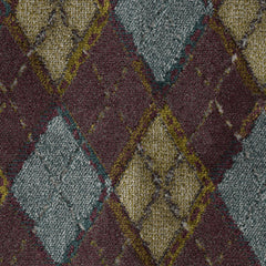 Oblique Argyle - Aubergine Olive - 4131 - 05 - Half Yard